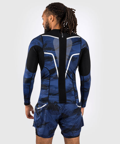 Venum Rashguard Electron 3.0 Lange Mouwen - Blauw - Rashguard