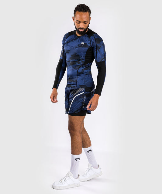 Venum Rashguard Electron 3.0 Lange Mouwen - Blauw - Rashguard