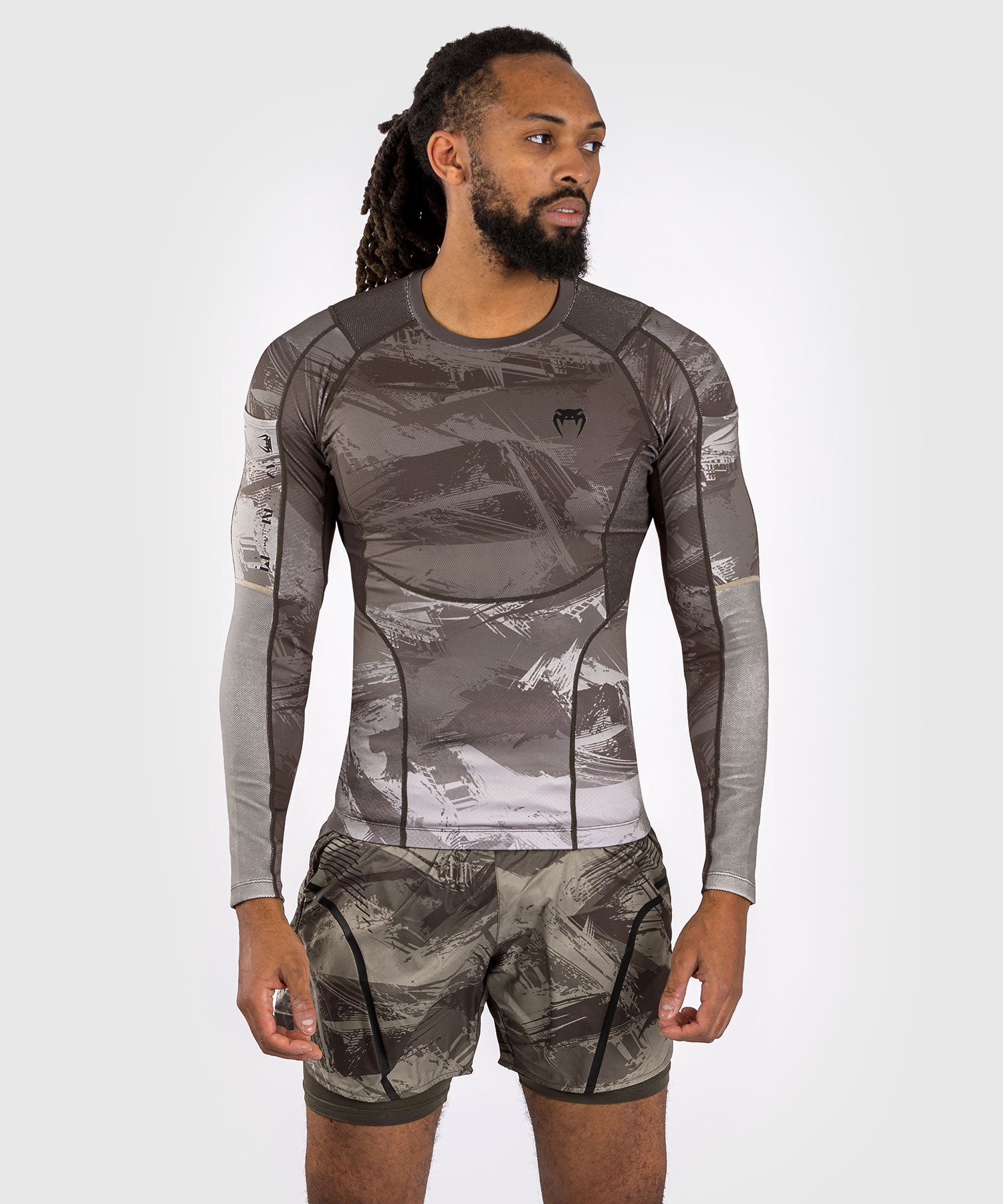 Venum Rashguard Electron 3.0 Lange Mouwen - Zand - Rashguard