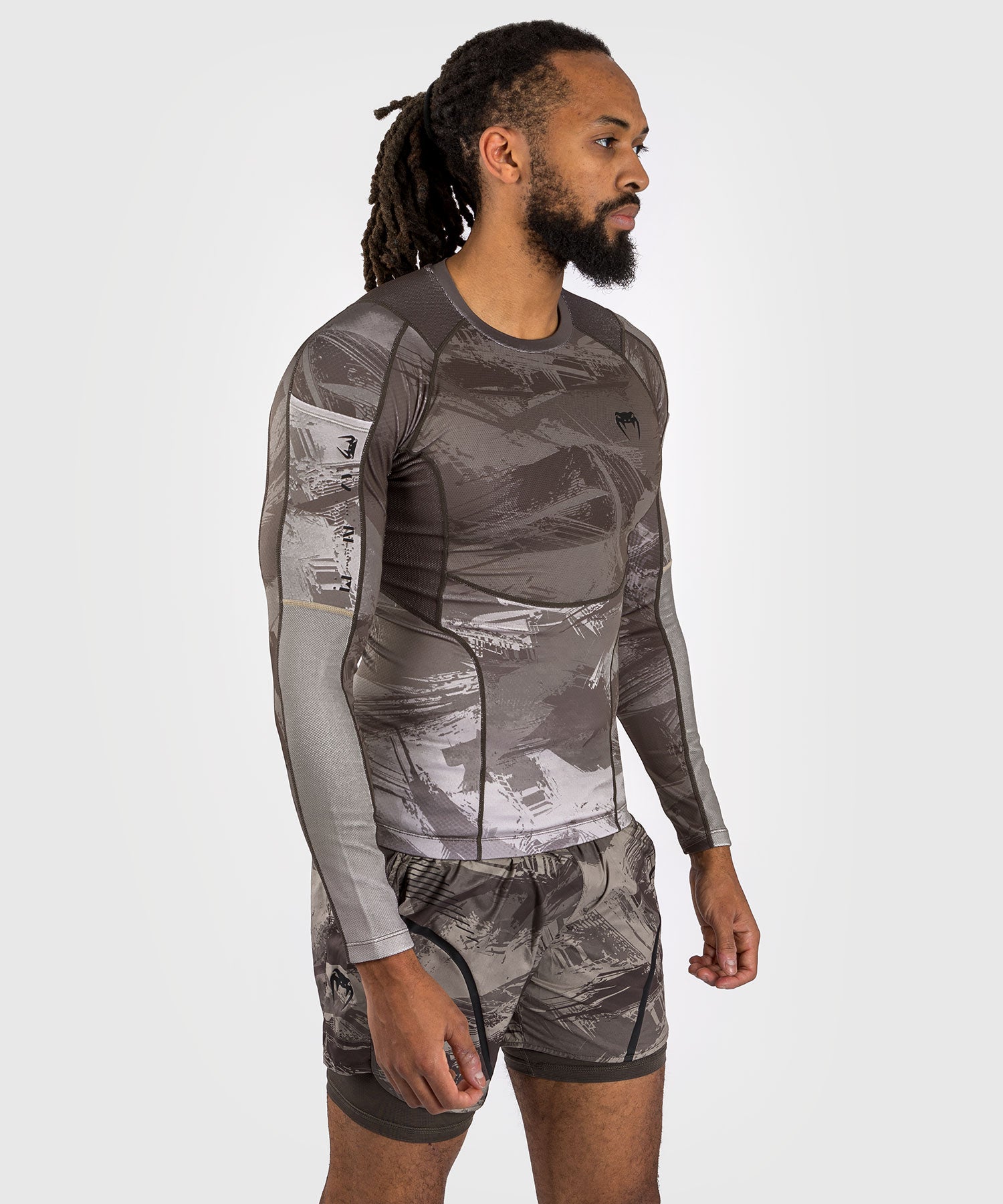 Venum Rashguard Electron 3.0 Lange Mouwen - Zand - Rashguard