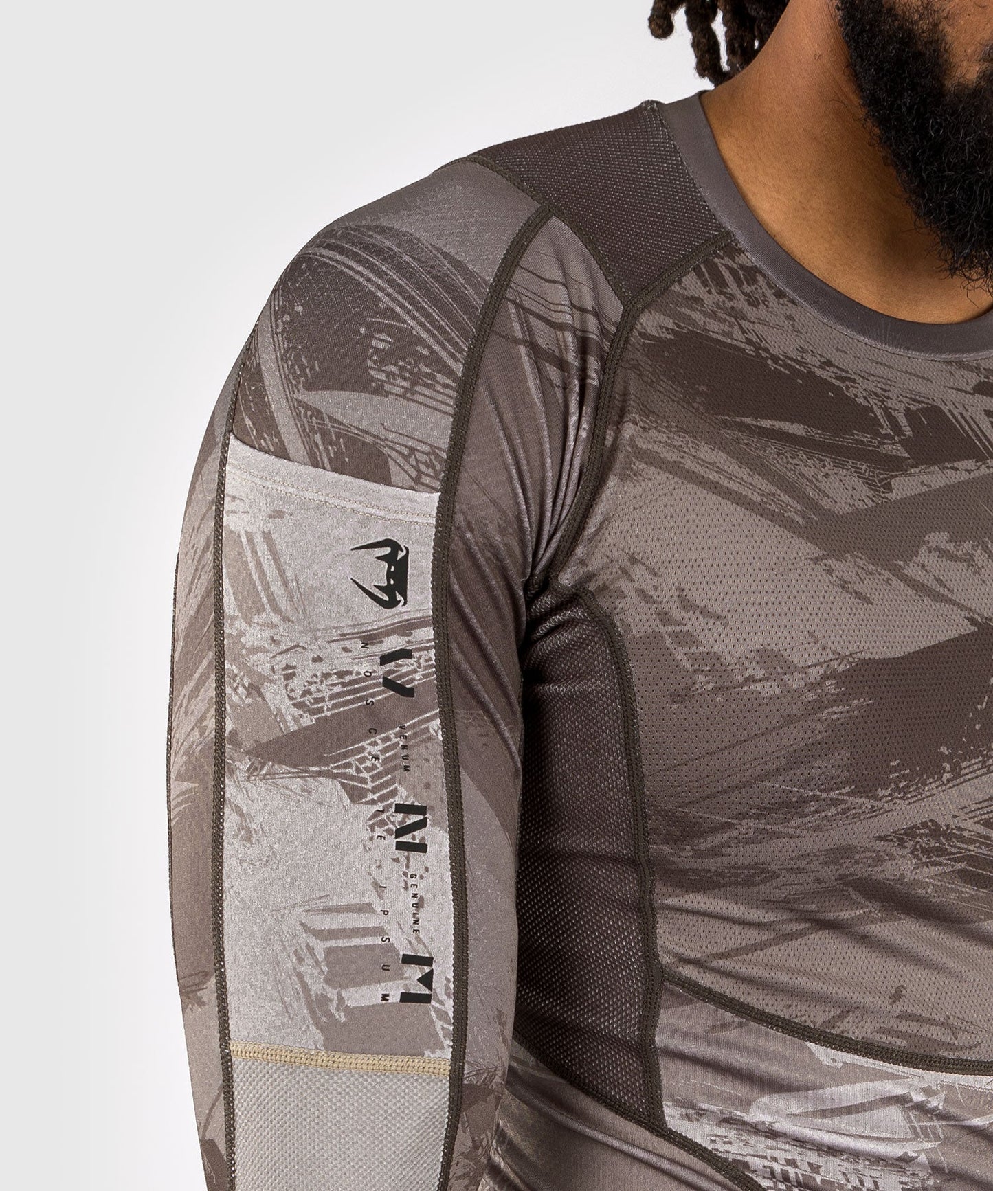 Venum Rashguard Electron 3.0 Lange Mouwen - Zand - Rashguard