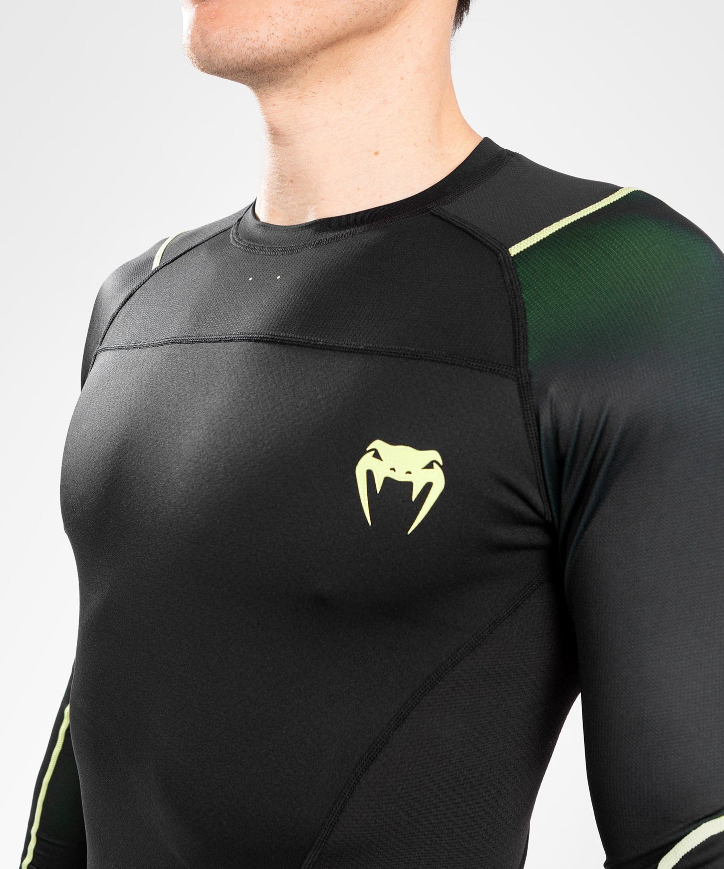 Venum Rashguard Fusion 2.0 Lange Mouwen - Zwart/Geel - Rashguard