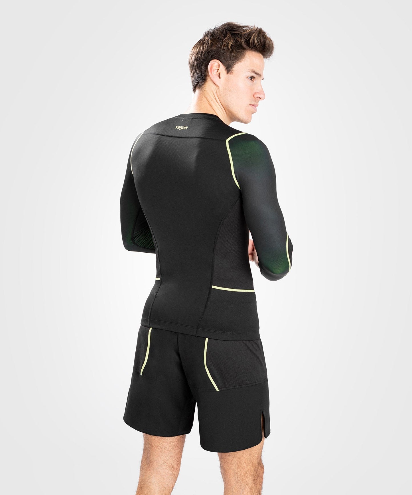 Venum Rashguard Fusion 2.0 Lange Mouwen - Zwart/Geel - Rashguard