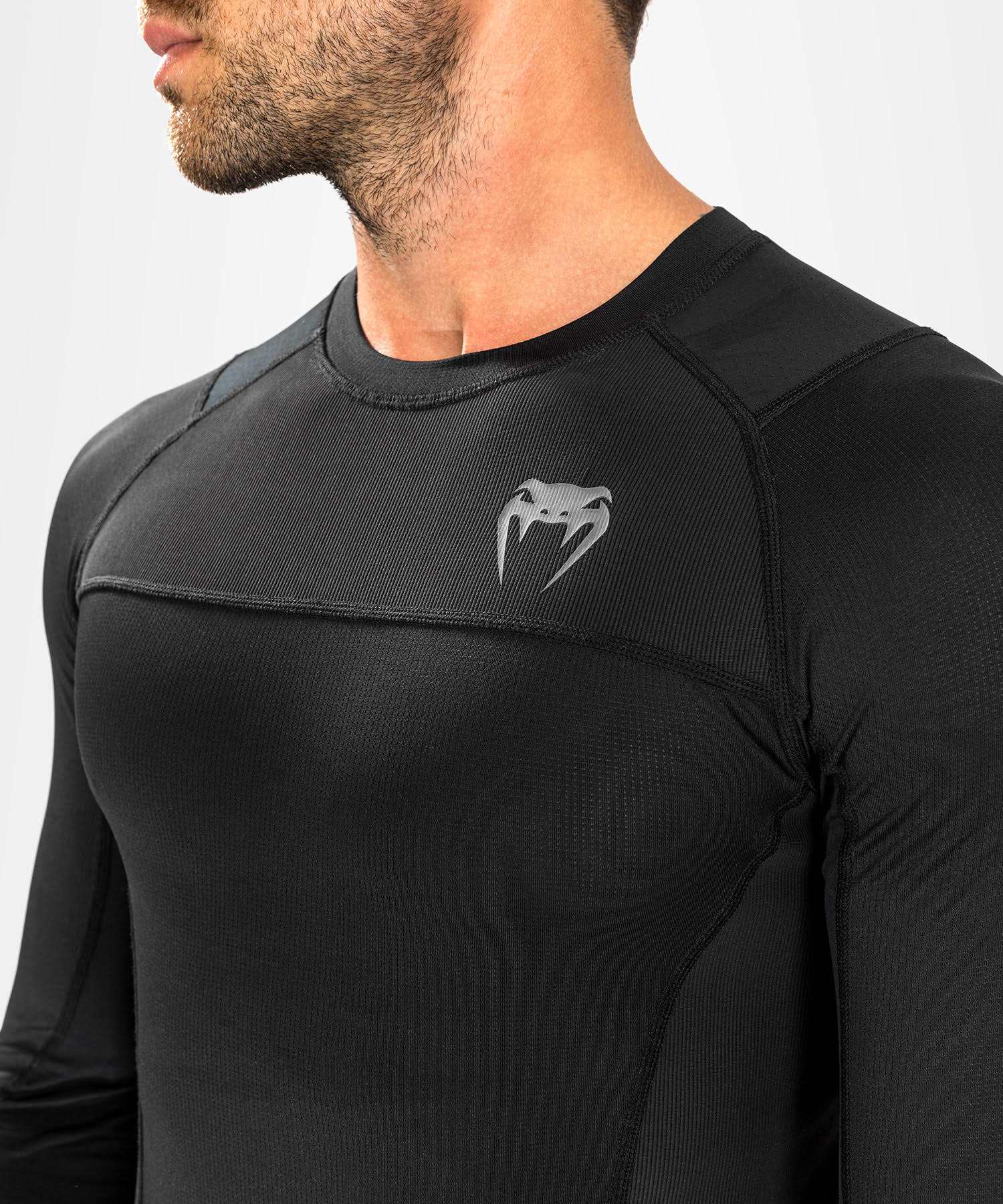 Venum Rashguard G-Fit Air Lange Mouwen - Zwart/Zwart - T-Shirt