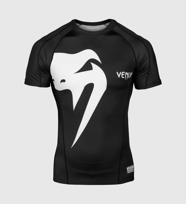 Venum Rashguard Giant Kurzarm – Schwarz/Weiß – T-Shirt