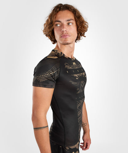 Venum Rashguard Gorilla Jungle Korte Mouwen - Zwart/Bruin - T-Shirt