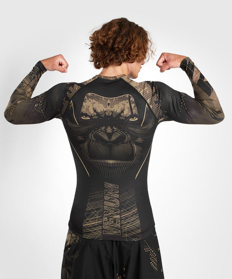 Rashguard Venum Gorilla Jungle manches longues – Noir/Marron