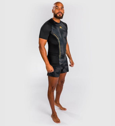 Venum Rashguard Razor Kurzarm - Schwarz/Gold - Rashguard