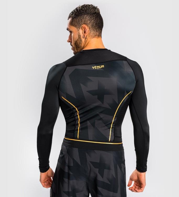 Venum Rashguard Razor Lange Mouwen - Zwart/Goud - Rashguard