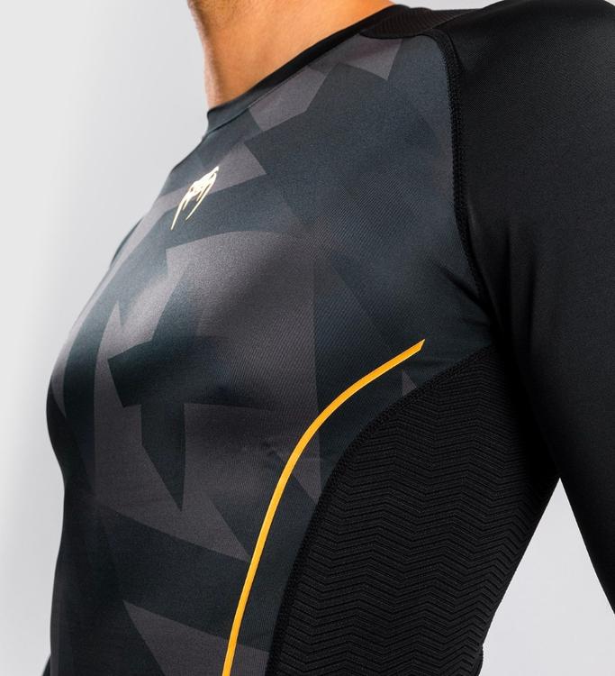 Venum Rashguard Razor Lange Mouwen - Zwart/Goud - Rashguard