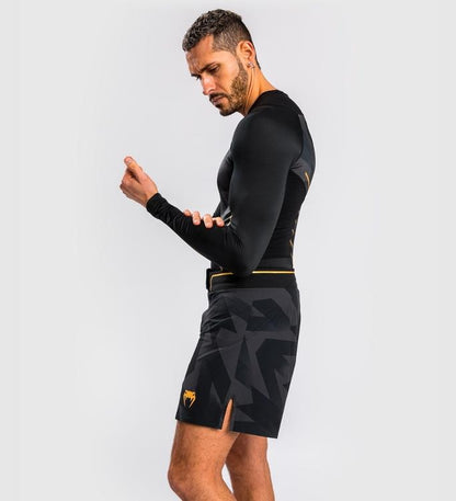 Venum Rashguard Razor Lange Mouwen - Zwart/Goud - Rashguard