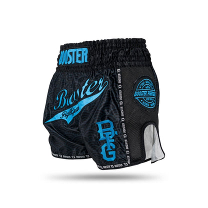 Short de Muay-Thaï Booster Slugger Wave - Noir/Bleu