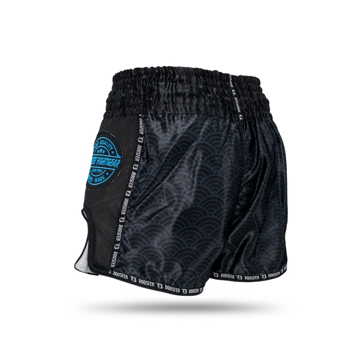 Short de Muay-Thaï Booster Slugger Wave - Noir/Bleu