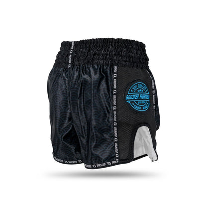 Short de Muay-Thaï Booster Slugger Wave - Noir/Bleu