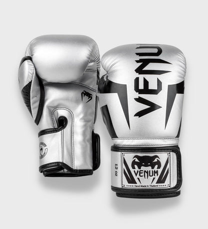 Gants de boxe Venum Elite - Argent/Noir