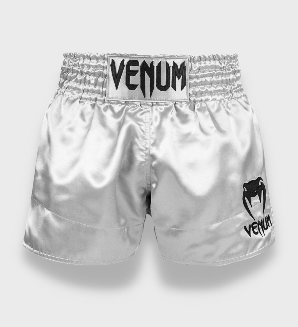 Short de Muay-Thaï Venum Classic - Argent/Noir