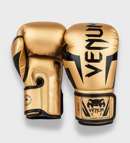 Gants de boxe Venum Elite - Doré/Noir