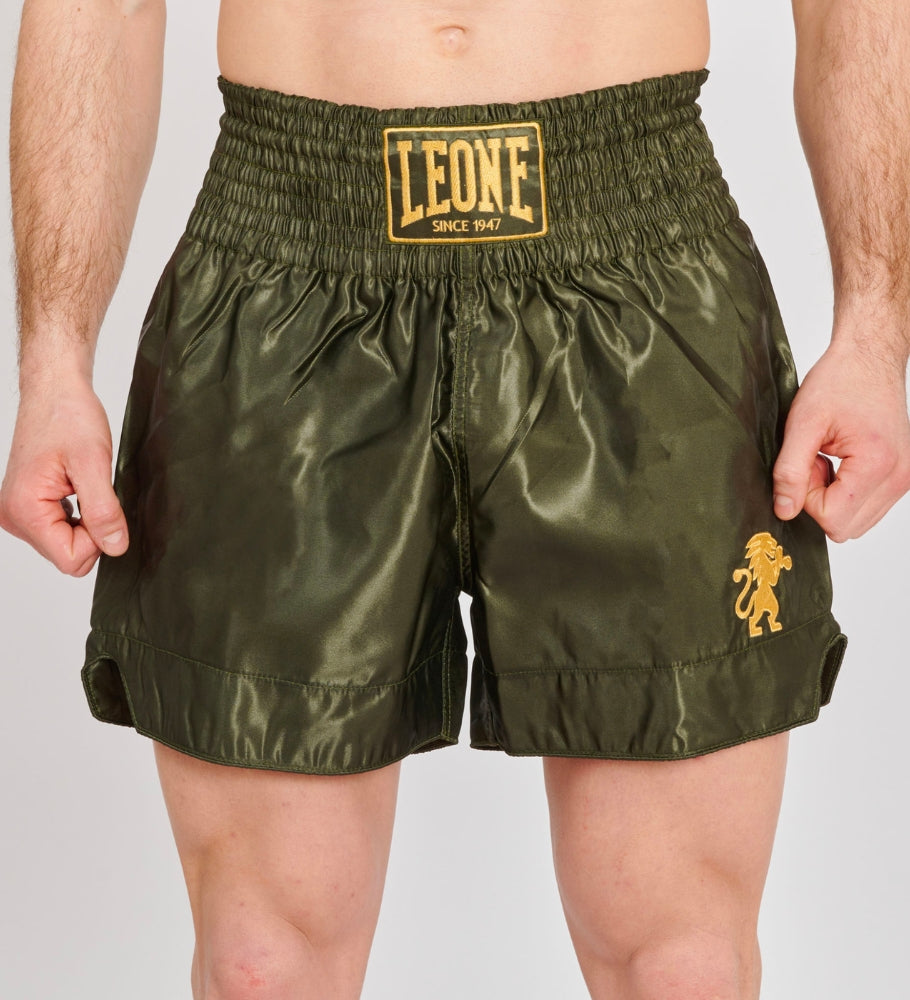 Short de Muay Thaï Leone Basic - Kaki/Doré