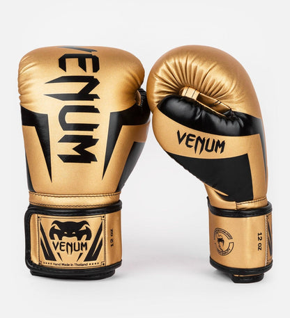 Gants de boxe Venum Elite - Doré/Noir