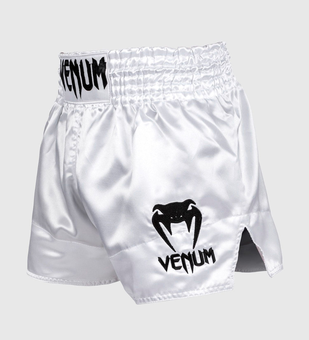 Short de Muay-Thaï Venum Classic - Blanc/Noir