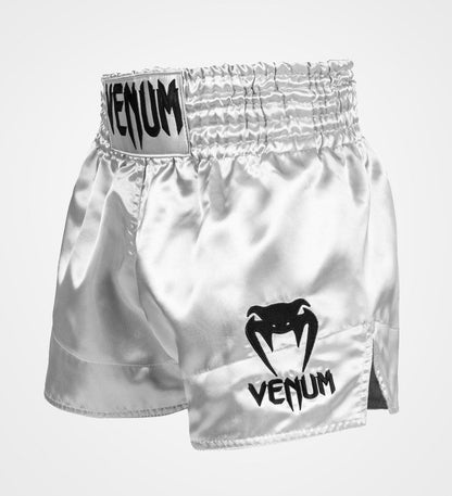 Short de Muay-Thaï Venum Classic - Argent/Noir