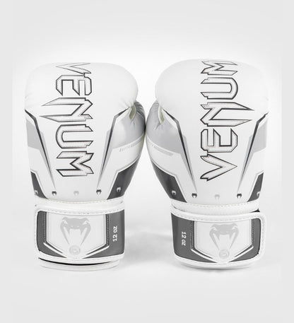 Gants de boxe Venum Elite Evo - Blanc/Gris