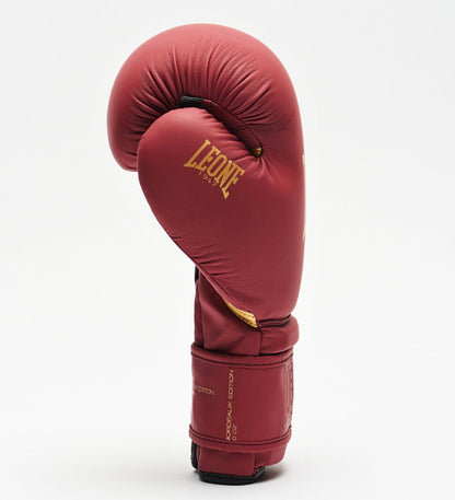 Gants de boxe Leone GN059X - Bordeaux/Doré