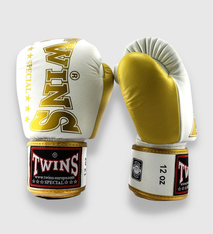 Gants de boxe Twins BGVL8 - Blanc/Doré