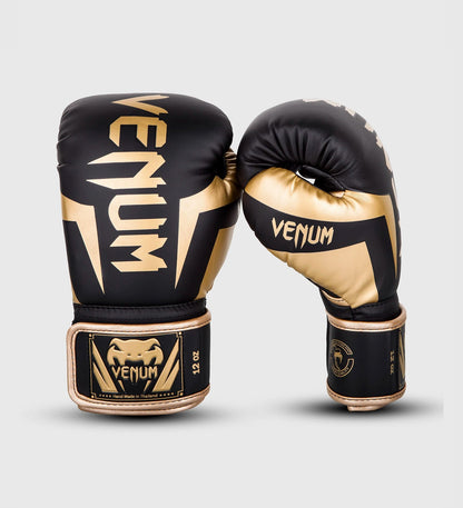 Gants de boxe Venum Elite - Noir/Doré