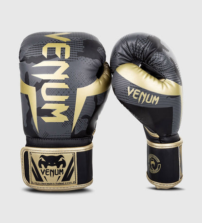 Gants de boxe Venum Elite - Dark Camo/Doré