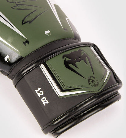 Gants de boxe Venum Elite Evo - Vert/Argent/Noir