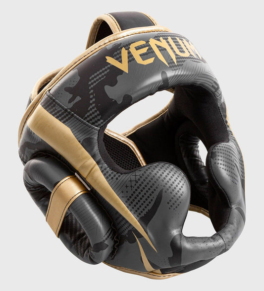 Casque de boxe Venum Elite - Dark Camo/Doré